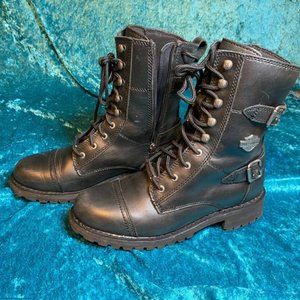 Harley Davidson Leather Combat Boots